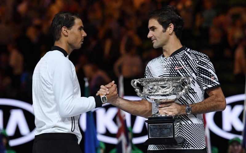 Nadal and Federer at the 2017 Australian Open