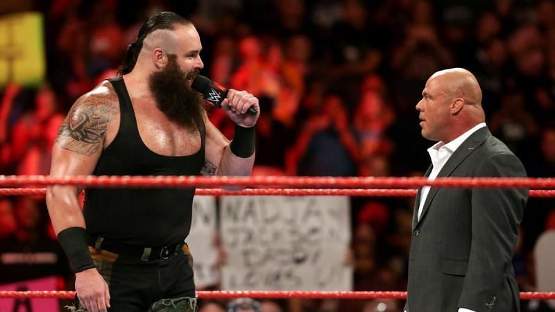 I expected Kurt Angle to come out to save Braun Strowman last Monday