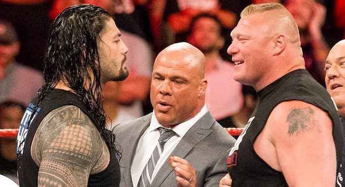Lesnar and Roman face-to-face!