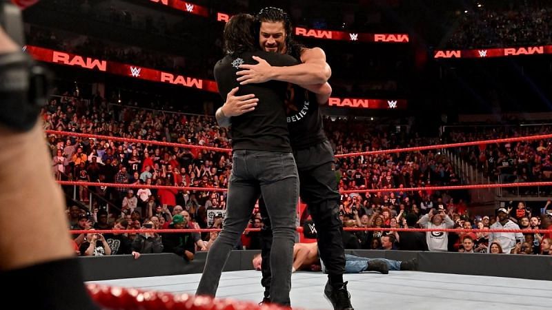 Seth and Roman hugged after clearing the house!