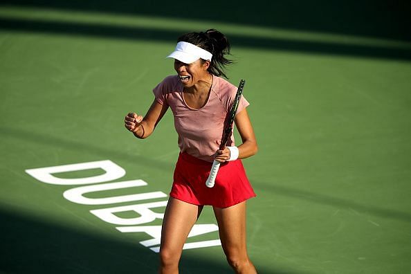 Hsieh Su-wei at Dubai Duty-Free Tennis Championships - Day Five