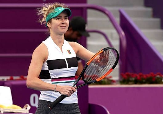 Elina Svitolina took the sudden win after the first set at the Dubai Duty-Free Tennis Championships