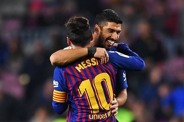 Leo Messi and Luis Suarez