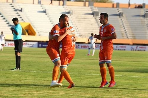 Chennai City's (from left) Pedro Manzi, Nestor Gordillo, and Sandro Rodriguez have been the key players in their I-League campaign