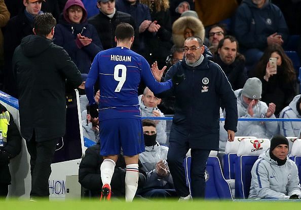 Sarri and Gonzalo Higuain look to reignite their relationship at Chelsea