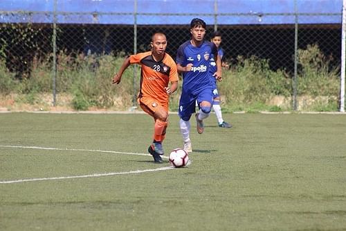 Action from the South United v Chennaiyin FC 'B' match