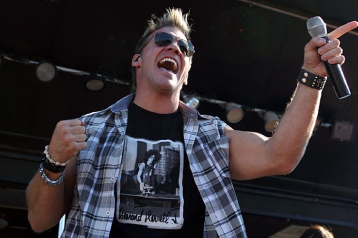 Chris Jericho performing in front of a crowd