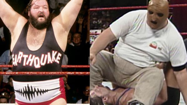 On the left is Earthquake, a former WWE tag team champion and celebrated part of WWE&#039;s classic era. On the right is Golga, who no one seems to remember.