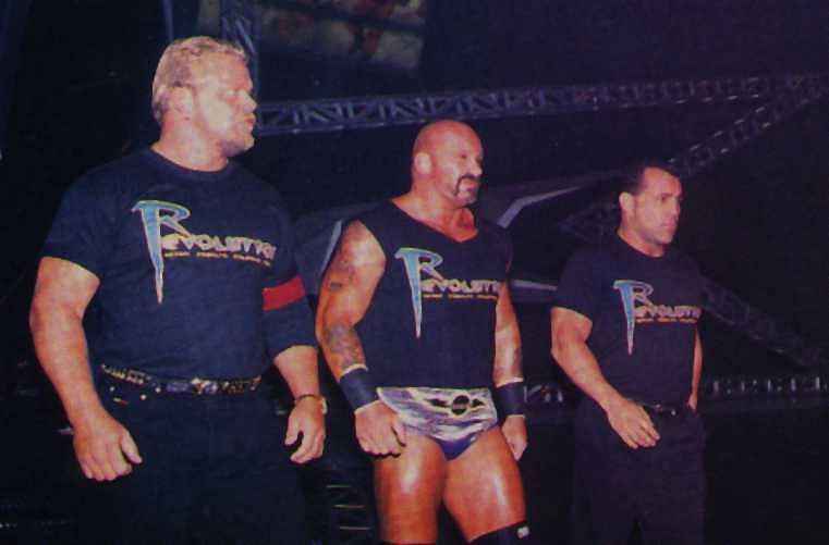 The Revolution stable in WCW consisted of Shane Douglas, Perry Saturn, Dean Malenko, and Chris Benoit (not pictured.)