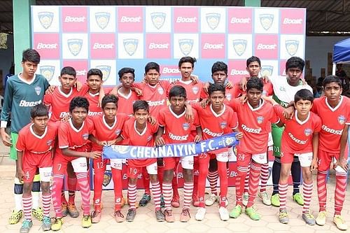 Participants of the Boost Chennaiyin FC Football Championship