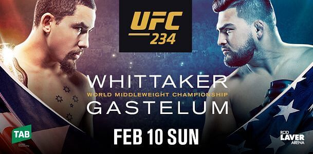 UFC 234 Tickets: Whittaker vs Gastelum Feb 10, 2019 - Where to buy them for Melbourne, Australia