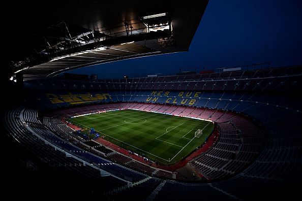 Aerial view of the Nou Camp