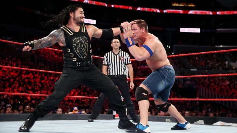 Roman Reigns beats down John Cena