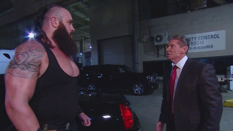 Strowman was stripped of his title shot by Vince McMahon