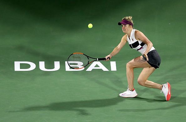 Elina Svitolina in action at Dubai Duty Free Tennis Championships