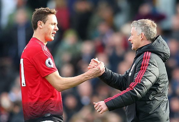 Nemanja Matic and Ole Gunnar Solskjaer