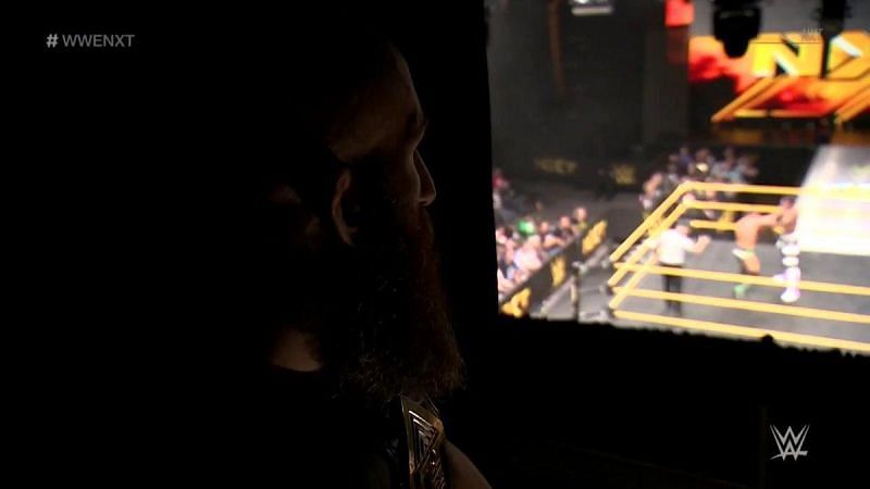 Tommaso Ciampa looked on as Johnny Gargano faced his first challenger, Velveteen Dream