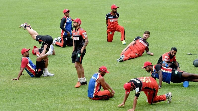 File photo of RCB players during a training session (Image - DNA India)