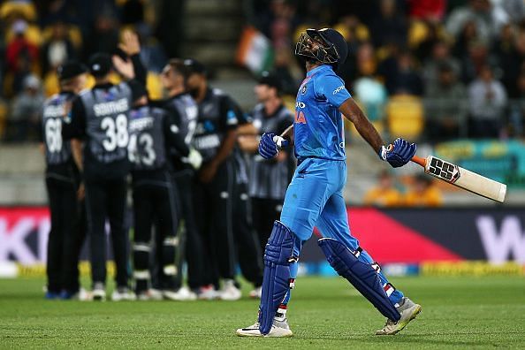 The Kiwis celebrating a key dismissal