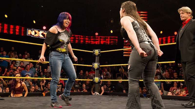Stare down between Asuka and Nikki Cross in NXT
