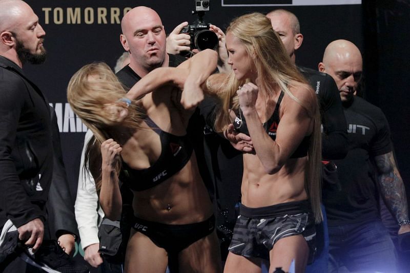 Ronda Rousey: Came off worse at the weigh-in and her UFC 193 title fight