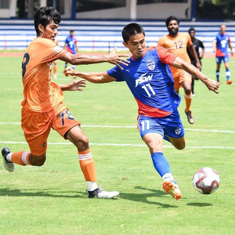 Bora during a friendly against Bengaluru FC