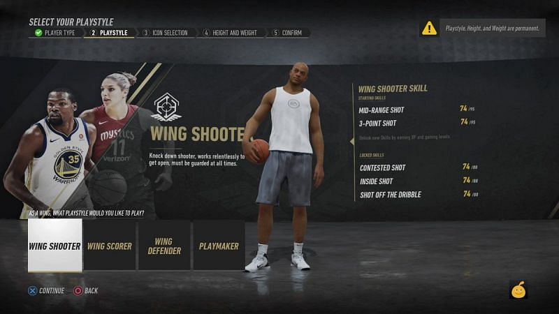 The ideal build for a wing shooter in NBA Live &#039;19