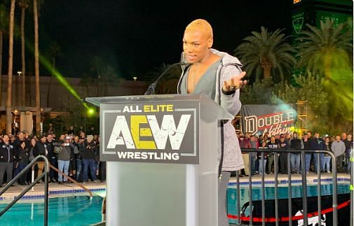 Sonny Kiss at the AEW Double or Nothing Press Conference