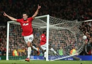 United rode on van Persie's hat-trick to scrape past Olympiacos in 2013/14