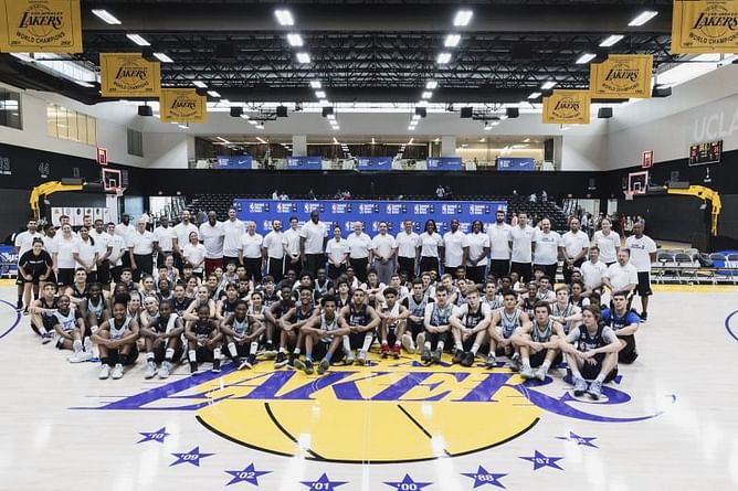 Two Indians; Grishma Niranjan and Harshwardhan Tomar, at Fifth Annual Basketball Without Borders Global Camp in Charlotte