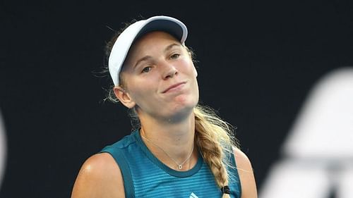 Caroline Wozniacki at the Australian Open