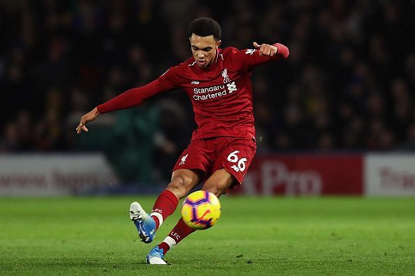 Trent is one of the main set piece takers at Liverpool