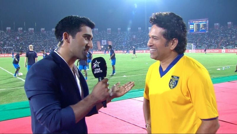 Chandhok Interviewing Sachin Tendulkar