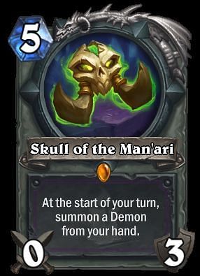 Image result for hearthstone skull of the man&#039;ari deck