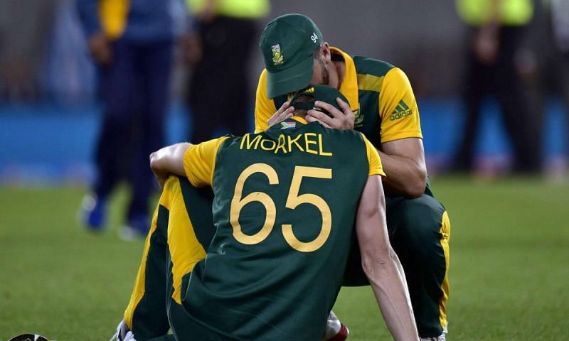 MorneMorkel in tears after the semi-finals loss to New Zealand