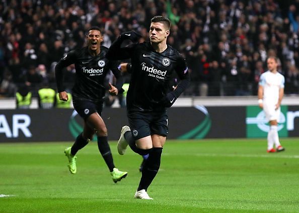 Luka Jovic is being monitored by the likes of Barcelona and Chelsea after a fabulous season with Eintracht Frankfurt.