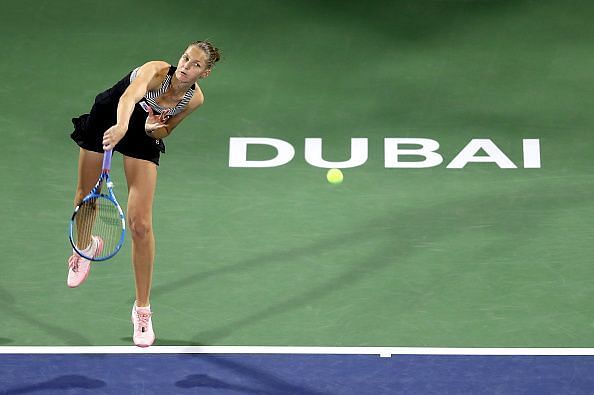 Karolina Pliskova at Dubai Duty Free Tennis Championships 2019 - Day Three