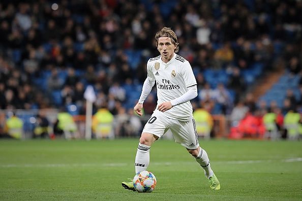 Luka Modric was absent through suspension