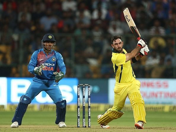 Maxwell played a crucial knock against India in the 2nd T20I