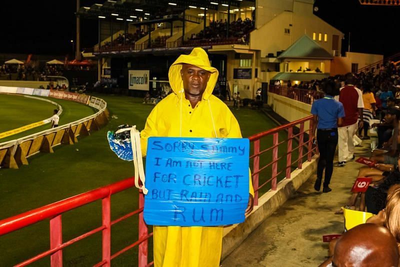 Not all fans come to the stadium to watch cricket, some come for rain and rum