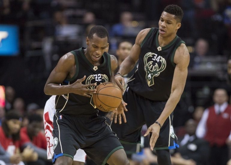 Khris Middleton and Giannis Antetokounmpo