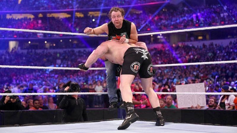 Dean Ambrose and Brock Lesnar