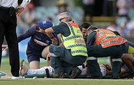 Sri Lankan opener taken off field on stretcher after bouncer