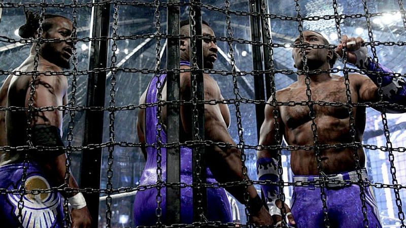 The New Day won the first ever tag team Elimination Chamber match