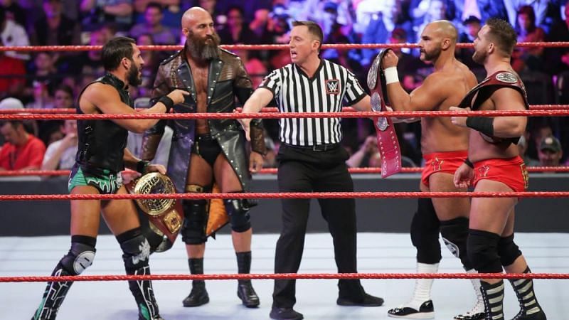 The team of Ciampa and Gargano defeated the Raw Tag Team Champions, The Revival 