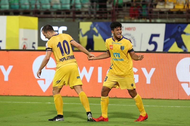 Sahal netted his first goal for the Kerala Blasters (Photo: ISL)
