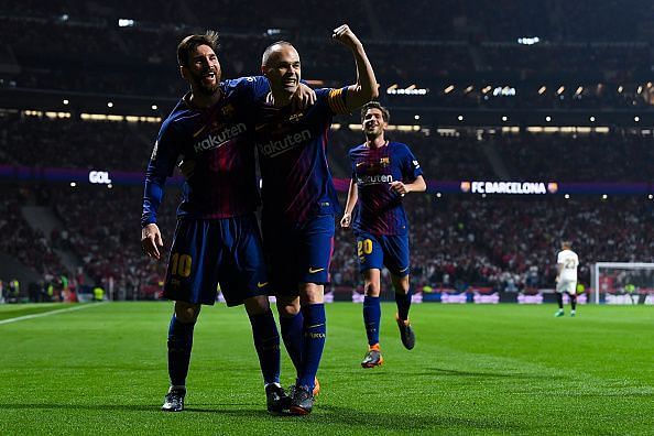 Lionel Messi and Iniesta were a formidable force with Xavi.