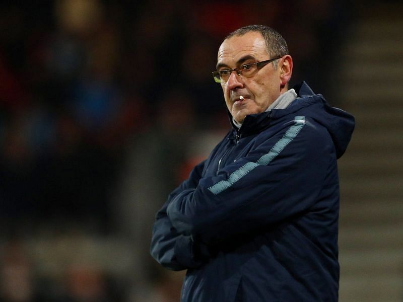 Sarri looked despondent.