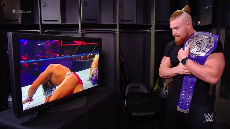 Buddy Murphy looked on as Nese and Kalisto tore each other apart