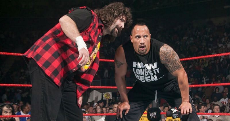 Foley often teamed with The Rock in WWE.